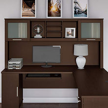 Load image into Gallery viewer, Bush Furniture Somerset Desk Hutch, 71&quot; W, Mocha Cherry
