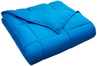 Superior Classic All Season Down Alternative Comforter With Baffle Box Construction, Twin, Aster Blu