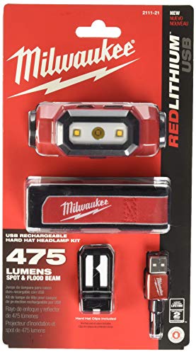 Milwaukee Electric Tools 2111-21 USB Rechargeable Headlamp, Red