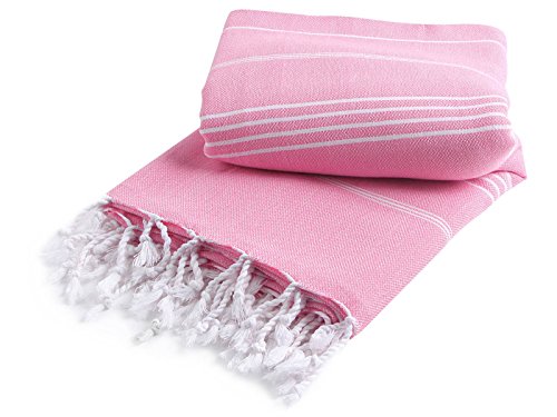 Cacala Turkish 100% Cotton Throw Blanket, Super Soft Washable Lightweight for Couch Sofa Bed Office, Throw Size Warm Plush Blankets for All Season, Perfect for Travel, Camping, Picnic, Hiking