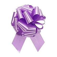 Load image into Gallery viewer, Berwick Offray 7/8&#39;&#39; Wide Ribbon Pull Bow, 4&#39;&#39; Diameter with 18 Loops, Lavender Purple
