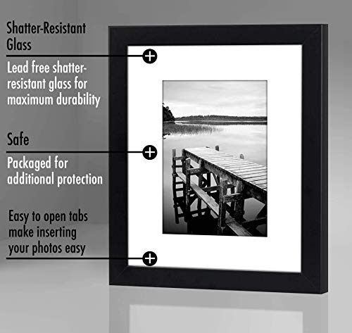 Americanflat 11x14 Inches Picture Frame With 8x10 Inches Mat