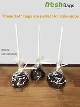 Load image into Gallery viewer, 100 Clear Treat &amp; Favor Bags | Twist Ties Included | Great For Cake Pops, Candy, Gifts, Wedding or Party Favors | Food Safe Plastic | Stronger Than Cellophane | 1.5 Mils Thickness | 3&quot; x 4&quot;
