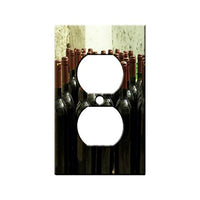 Wine Bottles - Decor Double Switch Plate Cover Metal