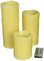 Melrose International, LLC Simplux LED Remote Dripping Candle (Set of 3), 3 Piece
