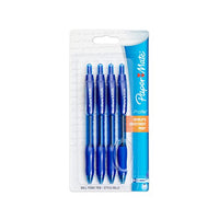 Paper Mate Profile Retractable Ballpoint Pen, Bold Point, Translucent Barrel, Blue Ink, 4 Count