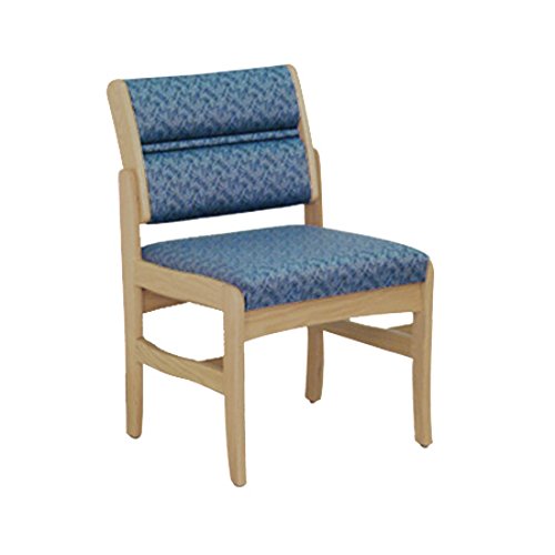 Wooden Mallet DW4-1 Valley Armless Guest Chair, Medium Oak/Arch Wine