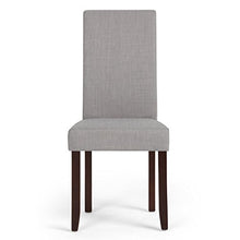 Load image into Gallery viewer, Simpli Home Acadian Contemporary Parson Dining Chair (Set of 2) in Dove Grey Linen Look Fabric
