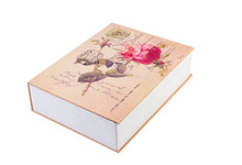 Load image into Gallery viewer, EIOUMAX 9.6 x 6.2 x 2.2 inches Beatiful Rose Inches Book Safe with Key Lock, Metal,safe for money
