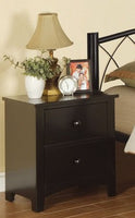 Nightstand Contemporary Style in Black Finish