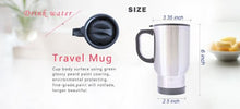 Load image into Gallery viewer, Love Heart Saint Valentine&#39;s Day &quot;I Love My Farmer&quot; (Twin Side) Custom Travel Mug (Sliver/14Ounce)
