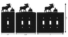 Load image into Gallery viewer, SWEN Products Moose Wall Plate Cover (Single Switch, Black)
