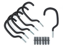 Load image into Gallery viewer, Presa Heavy Duty Bike Rack Hook Set, Black, 6-Pack
