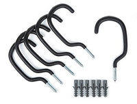 Presa Heavy Duty Bike Rack Hook Set, Black, 6-Pack