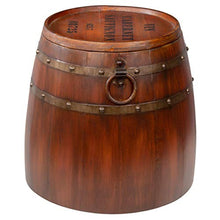 Load image into Gallery viewer, Design Toscano French Vineyard Decor Wine Barrel Side Table, 19 Inch, Full Color
