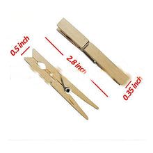 Load image into Gallery viewer, 100 Pcs Wood Clothespins Wooden Laundry Clothes Pins Large Spring Regular Size
