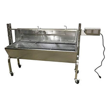 Load image into Gallery viewer, COMMERCIALBARGAINSINC Portable BBQ Whole Pig, Lamb, Goat Charcoal Spit Rotisserie Roaster Grill, 30 Watt Motor, 201 Stainless Steel, with Back Cover Guard
