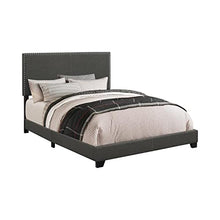 Load image into Gallery viewer, Coaster 350061KE-CO Nailhead Upholstered King Bed, In Espresso
