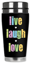 Load image into Gallery viewer, Mugzie MAX - 20-Ounce Stainless Steel Travel Mug with Insulated Wetsuit Cover - Live, Laugh, Love
