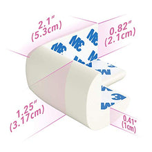 Load image into Gallery viewer, Table Corner Protectors for Baby - Pre-Taped Corner Guards, 8 Pack, Large, Off White
