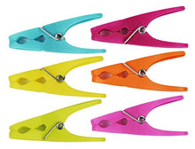 Load image into Gallery viewer, 32 Plastic Clothespins with 6 Bright Assorted Colors

