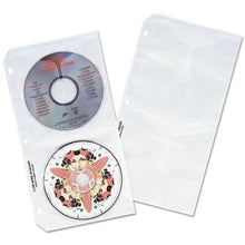 Load image into Gallery viewer, Deluxe CD Ring Binder Storage Pages, Standard, Stores 4 CDs, 10/PK
