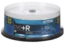 Load image into Gallery viewer, 2 each: Tdk Dvd+R (DVD+R47FCB25)
