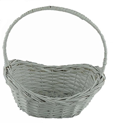 TOPOT 60-piece White Painted Mini Willow Baskets - wholesale lot