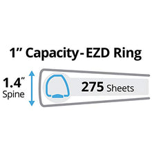Load image into Gallery viewer, Avery Durable View Binder EZD Rings, 1&quot; One Touch Rings, 275-Sheet Capacity, DuraHinge, Black (09300)
