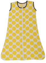 Load image into Gallery viewer, Bacati - Muslin Ikat Dots Sleep Sack (Wearable Blankets) (Small, Yellow/Grey)
