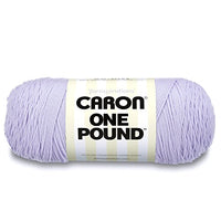 Caron  One Pound Solids Yarn - (4) Medium Gauge 100% Acrylic - 16 oz -  Lilac- For Crochet, Knitting & Crafting