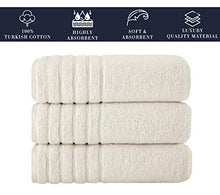 Load image into Gallery viewer, Towels Beyond - Luxury Bath Towels, 100% Turkish Cotton, Quick Dry, Soft and Absorbent Bathroom Towels, Barnum Collection, 3-Piece Set - 30 x 56 Inches (Ivory)
