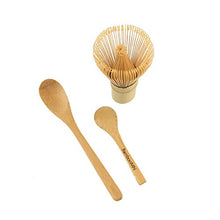 Load image into Gallery viewer, BambooMN Matcha Whisk Set - Chasen (Green Tea Whisk), Small Scoop,Tea Spoon

