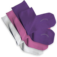 SmartKnitKIDS Seamless Sensitivity Socks - 3 Pack (Pink Purple & White, Large)
