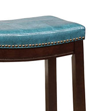 Load image into Gallery viewer, Linon Claridge 26&quot; Wood Counter Stool in Blue
