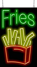 Load image into Gallery viewer, Fries Neon Sign with French Fries Graphic
