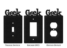 Load image into Gallery viewer, SWEN Products Geek Wall Plate (Single Outlet, Black)
