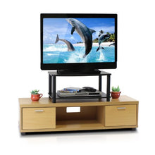 Load image into Gallery viewer, FURINNO Turn-N-Tube No Tools 2-Tier Elevated TV Stand, Espresso/Black
