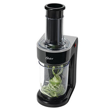 Load image into Gallery viewer, Oster Easy-to-Use Electric Spiralizer with 2 Spiralizer Blades (sized for spaghetti and fettuccine noodles), Black
