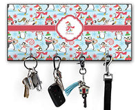 YouCustomizeIt Christmas Penguins Key Hanger w/ 4 Hooks w/Graphics and Text