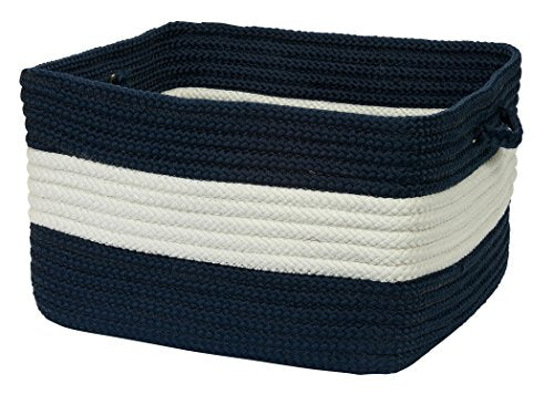 Colonial Mills Rope Walk Utility Basket, 14 by 10-Inch, Navy