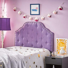 Load image into Gallery viewer, Christopher Knight Home Niamh Fabric Kid&#39;s Headboard, Twin, Light Purple
