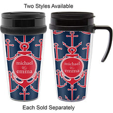 Load image into Gallery viewer, All Anchors Acrylic Travel Mug with Handle (Personalized)
