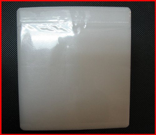 100 CD DVD Plastic Double Side Sleeve White Aluminum DVD Storage case Replacement