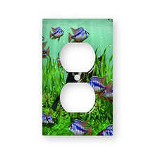 Load image into Gallery viewer, Scuba Fishing - Decor Double Switch Plate Cover Metal
