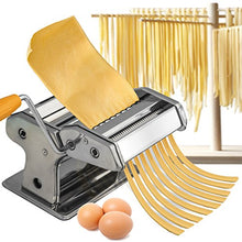 Load image into Gallery viewer, Pasta Maker Machine Hand Crank - Roller Cutter Noodle Makers Best for Homemade Noodles Spaghetti Fresh Dough Making Tools Rolling Press Kit - Stainless Steel Kitchen Accessories Manual Machines
