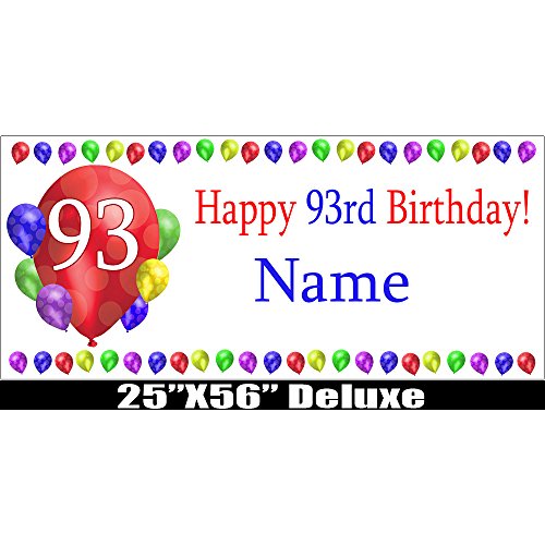 93RD Birthday Balloon Blast Deluxe Customizable Banner by Partypro