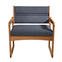 Wooden Mallet DWBA1-1 Valley Bariatric Guest Chair, Light Oak/Foliage Green