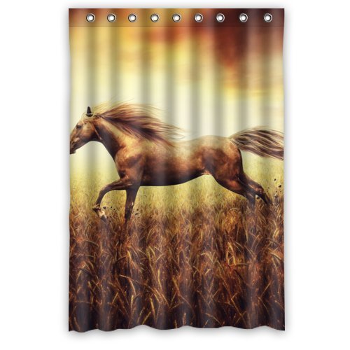 The Torse Runs In A Cornfield- Personalize Custom Bathroom Shower Curtain Waterproof Polyester Fabric 48(w)x72(h) Rings Included