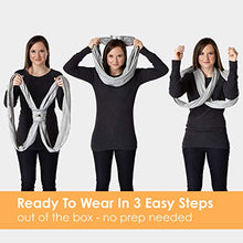 Load image into Gallery viewer, Baby K&#39;tan Active Baby Wrap Carrier, Infant and Child Sling - Simple Pre-Wrapped Holder for Babywearing - No Tying or Rings - Carry Newborn up to 35 Pound, Black, Large (Women 16-20 / Men 43-46)
